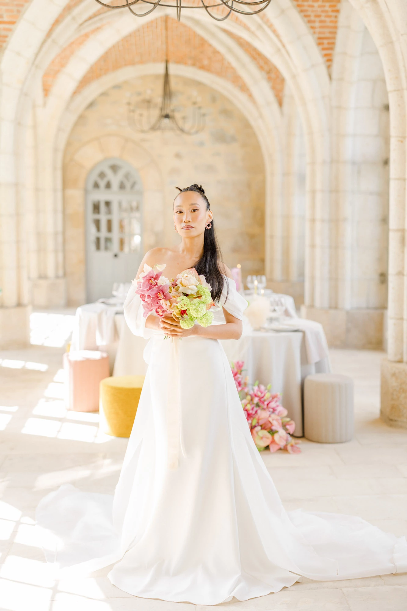 robe événement bonheur gris marron